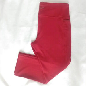 Brooks red 3/4 length Capri leggings activewear EUC